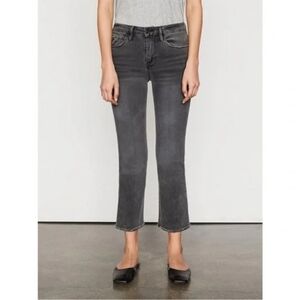 FRAME Le Crop Mini Boot Turn Back Hem in color Octavia (Washed Black) Size 25
